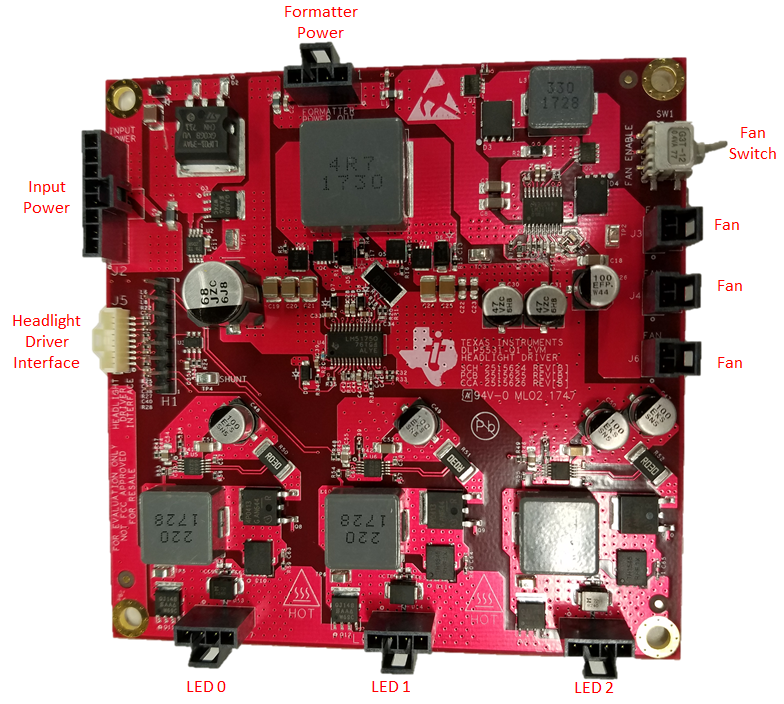  DLP5531-Q1 EVM LED 驅動器板