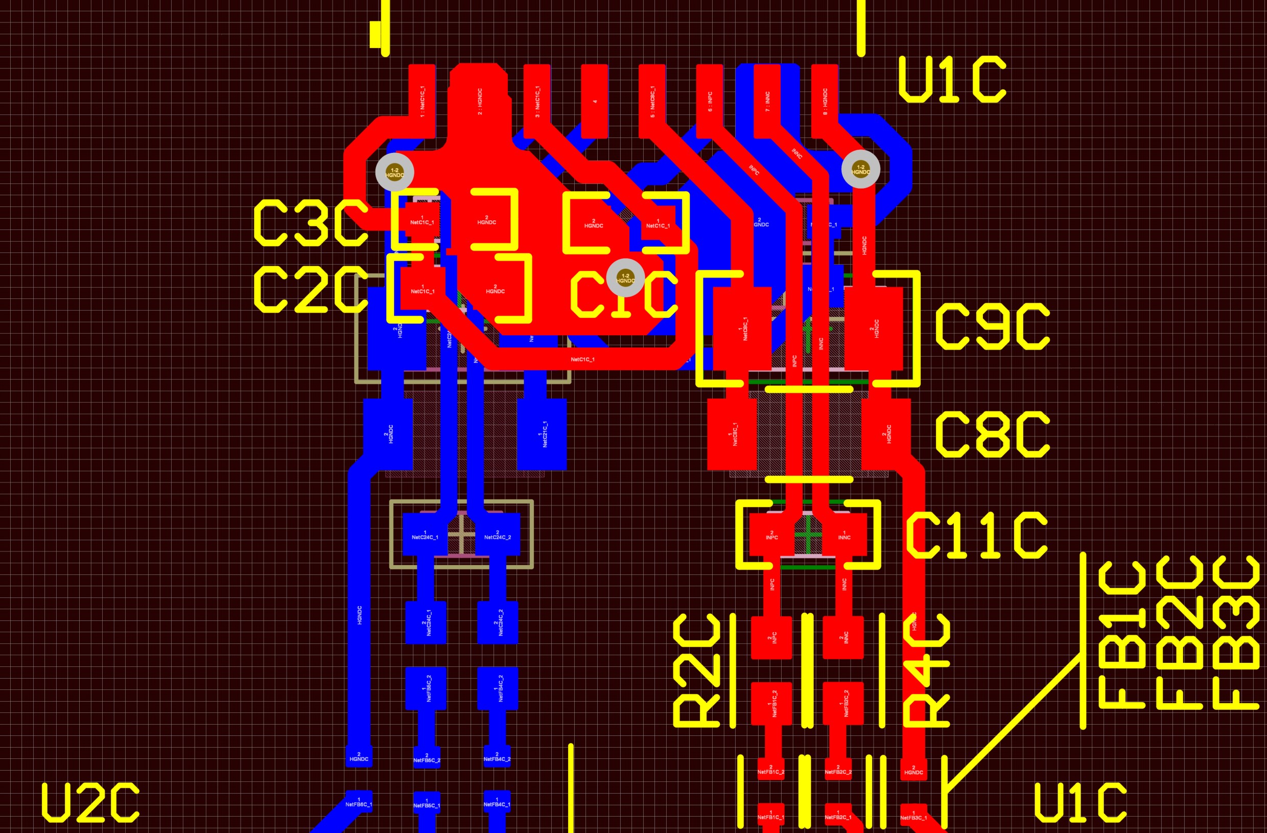  多個 AMC3301 器件的建議布局