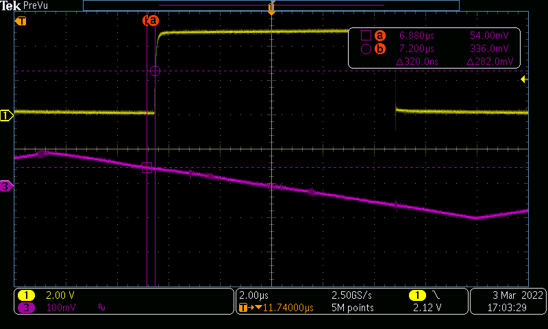  過流保護電路波形 - 上升