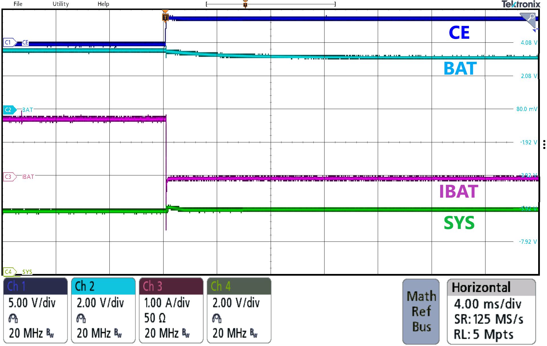 BQ24138 充電禁用