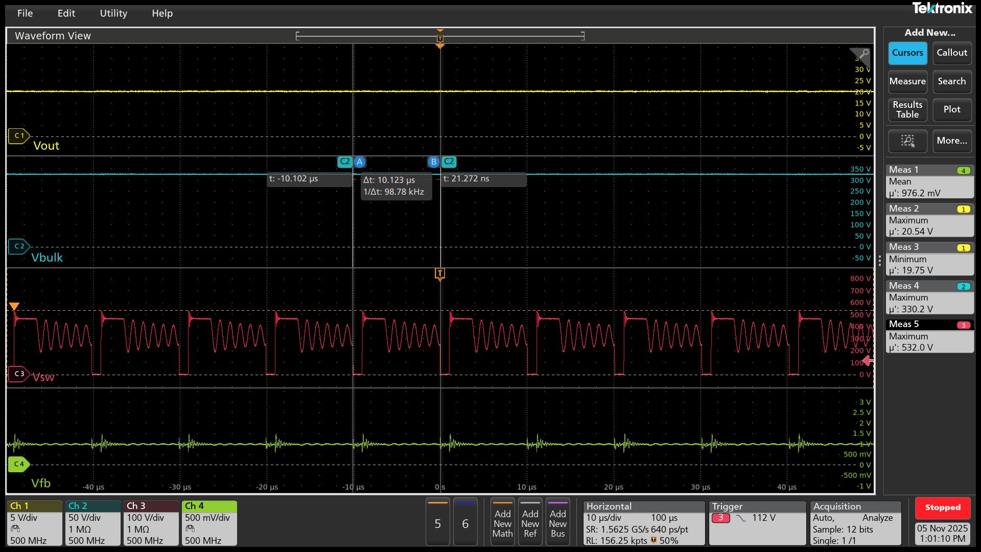 UCG28824EVM-124 230Vac/18W（99kHz 頻率/Vfb – 0.98V）