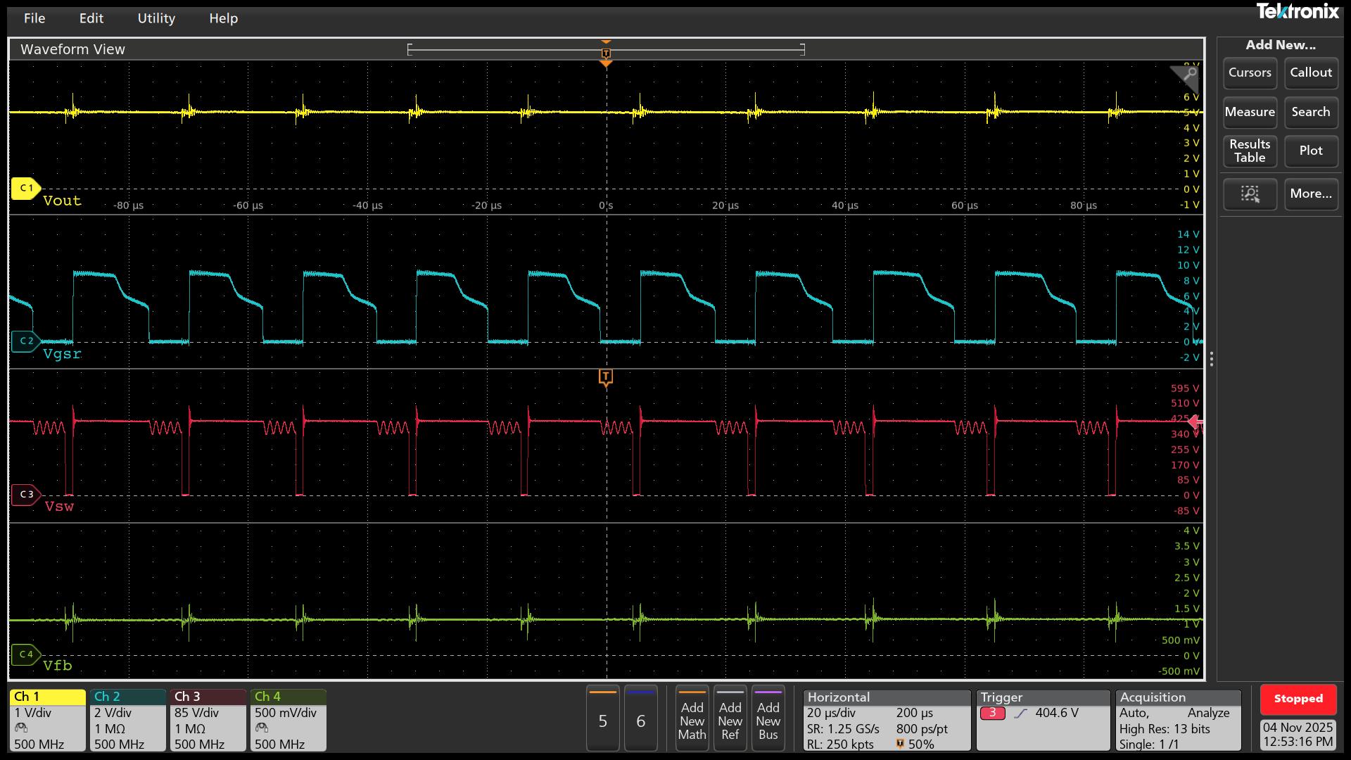 UCG28824EVM-124 Vin = 264Vac，Vout = 5V