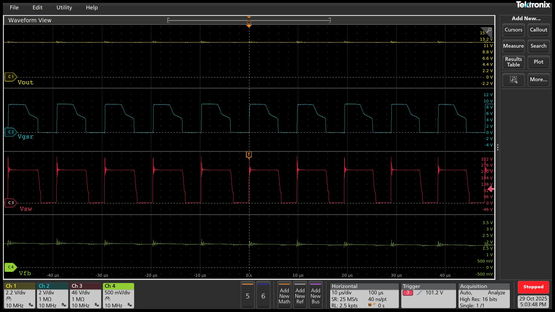 UCG28824EVM-124 Vin = 90Vac，Vout = 12V