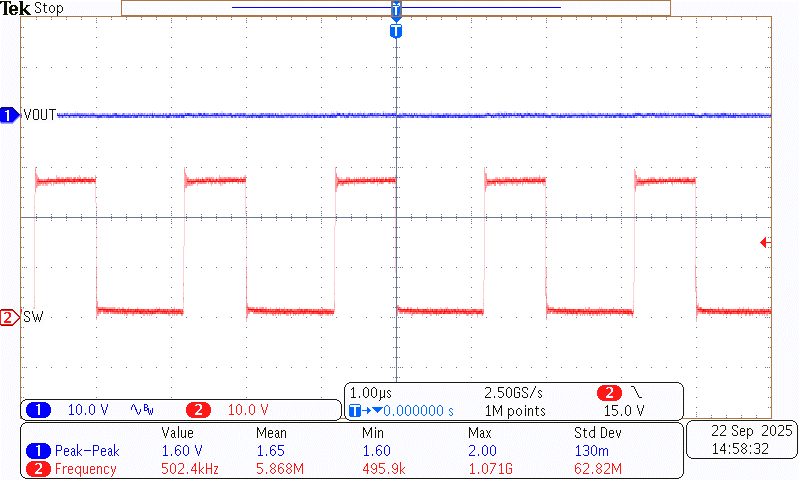 TPS7H5030EVM 12V 輸出電壓紋波